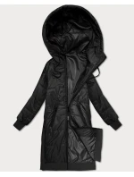 Rovná bunda s ozdobným prešívaním S'West black (B8393-1) Rovná bunda s ozdobným prešívaním S'West black (B8393-1)
