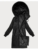 Rovná bunda s ozdobným prešívaním S'West black (B8393-1) Rovná bunda s ozdobným prešívaním S'West black (B8393-1)