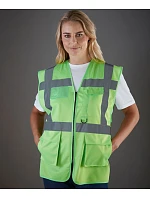 Yoko HVW 801 Hi-Vis multifunkčná vesta 79.W801 hi vis žltá/fialová Yoko HVW 801 Hi-Vis multifunkčná vesta 79.W801 hi vis žltá/fialová