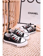 Dziecięce Klasyczne Niskie Trampki BIG STAR HH374194 Czarne