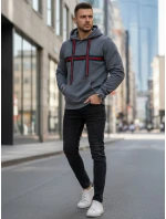 Pánska tmavosivá mikina FashionStreet BX5937