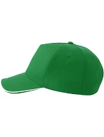 Atlantis Headwear Recy Five Piping – 5-panelová sendvičová čiapka 33.0282 zelená/biela Atlantis Headwear Recy Five Piping – 5-panelová sendvičová čiapka 33.0282 zelená/biela