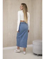 Dlhá sukňa s gombíkmi z ľahkého denimu Dlhá sukňa s gombíkmi z ľahkého denimu