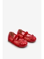 Balerinki Dziecięce Z Kokardką Czerwone Jellema