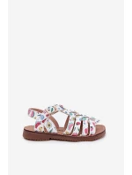 Sandałki Dziecięce Dziewczęce Z Eko Skóry Owoce Multikolor Mariana
