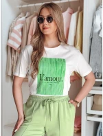 Dámske biele tričko LAMOUR FashionStreet RY2586
