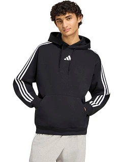 Pánska mikina adidas Essentials 3-Stripes Fleece Hoodie, čierna, KY6602