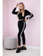 Velúrová súprava s nápisom Queen black