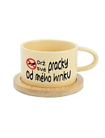 HOLD YOBS BY MY BREAD - žltý pohár na makrónky 200 ml