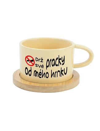 HOLD YOBS BY MY BREAD - žltý pohár na makrónky 200 ml