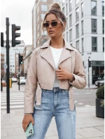 Dámska kožená bunda BADEN beige FashionStreet TY4336