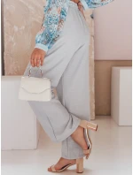 Dámske nohavice so širokými nohavicami MILLIVIO sivá FashionStreet UY2664