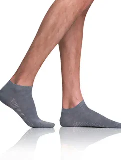 Krátke pánske bambusové ponožky BAMBUS AIR IN-SHOE SOCKS - Bellinda - šedá