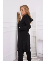Súprava mikiny s dlhšou stranou čierna Súprava mikiny s dlhšou stranou čierna