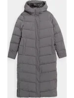 Dámsky prešívaný kabát H4Z22-KUDP012-24S sivý - 4F