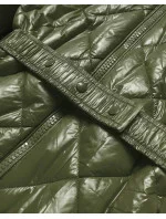 Lesklá khaki zimná bunda s medvedíkom (w756) Lesklá khaki zimná bunda s medvedíkom (w756)