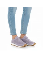 Dámske fialové semišové kožené poltopánky Sergio Leone SP001