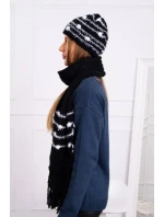 Dámska súprava so šatkou Anika K304 čierna