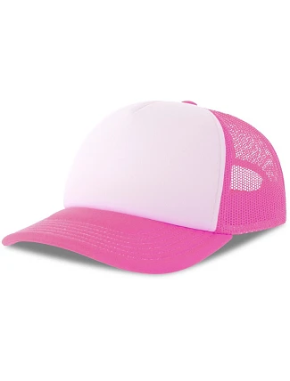 Atlantis Headwear Kid Rapper-S 5-panelová truckerová čiapka 33.0295 biela/fuchsiová fluo Atlantis Headwear Kid Rapper-S 5-panelová truckerová čiapka 33.0295 biela/fuchsiová fluo