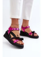 Sandały Damskie Z Kokardką D&A CR956 Fuksja