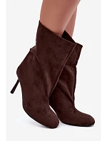 Dámske vysoké topánky typu Slouchy v čokoládovej farbe od Penrose Dámske vysoké topánky typu Slouchy v čokoládovej farbe od Penrose