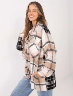 Košeľa DN KS 3841.02 čierna a béžová