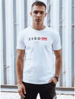 Pánske bavlnené tričko s potlačou biele FashionStreet RX5607 Pánske bavlnené tričko s potlačou biele FashionStreet RX5607