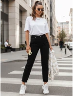 Dámske džínsy s vysokým pásom mom fit black FashionStreet UY2876 Dámske džínsy s vysokým pásom mom fit black FashionStreet UY2876