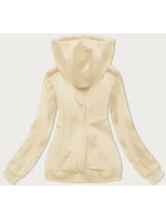 Dámska tenká mikina "klokanka" v ecru farbe (W06-67+132)