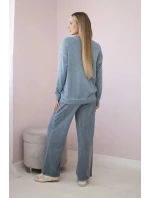 Bavlnený set Angel tepláky + nohavice denim