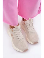 Buty Sportowe Sneakersy Damskie Big Star RR274A145 HI-POLY SYSTEM Beżowe