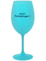 NERUŠIŤ! PROKRASTINUJEM! - tyrkysový pohár na víno 350 ml NERUŠIŤ! PROKRASTINUJEM! - tyrkysový pohár na víno 350 ml