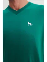 Pánske pyžamo s dlhým rukávom 19661 tmavomodré - Vamp