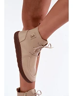 Dámske kožené poltopánky typu barefoot s izoláciou Zazoo 3077, béžové Dámske kožené poltopánky typu barefoot s izoláciou Zazoo 3077, béžové