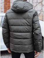Pánska prešívaná zimná bunda s kapucňou FashionStreet graphite TX5053