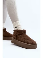 Damskie Śniegowce Na Grubej Podeszwie Ciemnozielone Caliksa