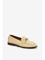 Dámské mokasíny s ozdobným detailem Žluté Rosynne