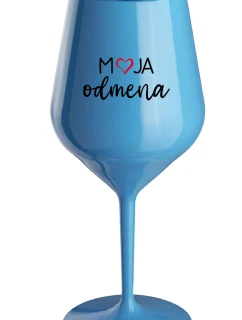 MOJA ODMENA - modrý nerozbitný pohár na víno 470 ml