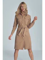 Dámske šaty M706 hnedé - Figl