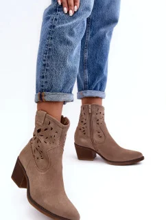 Topánky na podpätku SN622-20 hnedé - Krok vo veľkom štýle