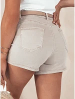 Dámske džínsové šortky GLAMWEAR beige FashionStreet SY0343 Dámske džínsové šortky GLAMWEAR beige FashionStreet SY0343