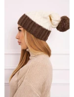 Milano fleecová čiapka K203 ecru+mocca