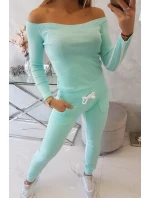 Súprava s dvojitými pruhmi mäta