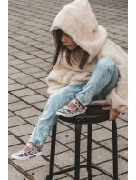 Dziecięce Baleriny W Kwiatuszki Granatowo-Szare Noah