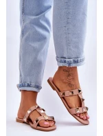 Damskie Klapki Z Dużymi Ćwiekami Nude Mercure