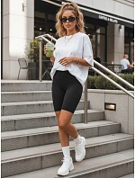 Dámske legíny s vysokým pásom, elastické, čierne, FashionStreet SY0586