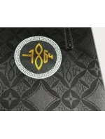 Čierne pánske kraťasy s potlačou (8K1120-3)