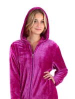 Dámsky župan Siena s kapucňou na zips 3656 fuchsia - Vestis