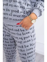 Šedá sada s potlačou Šedá sada s potlačou