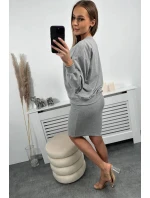 Blúzka + pruhované šaty šedej